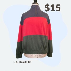 L.A. Hearts Women's Color Block Sweatshirt Size XS